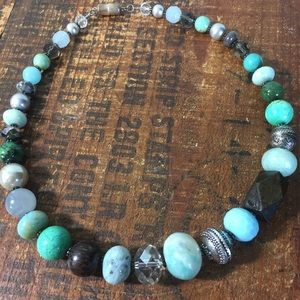 Sterling silver gemstone necklace